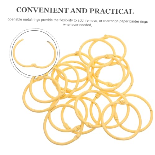 Angoily 30 Stück Metall Buchbinderinge Gelb Schnappverschluss Lose Ringe für Ordner Scrapbook Fotoalben Schnell Zugänglich Wiederverwendbar Stark für Büro Schule Zuhause Angoily 30 Stück Metall Buchbinderinge Gelb Schnappverschluss Lose Ringe für Ordner Scrapbook Fotoalben Schnell Zugänglich Wiederverwendbar Stark für Büro Schule Zuhause von Angoily