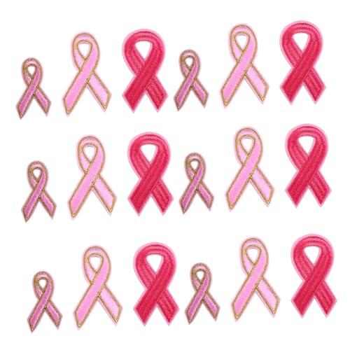 Angoily 30 Stück Rosa Band-stoff-aufkleber Nähen Gestickte Aufnäher Flecken Lustige Patches Kleiderherstellung Bestickt Stickerei Schleife Flicken Für Kleidung Bandapplikation Süßer Fleck von Angoily