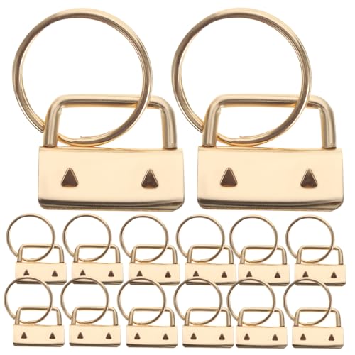 Angoily 30 Stück Schlüsselanhänger-Gurtbandclip Bulk-Schlüsselringe Hardware seidenband bandfeile Schlüsselband Zubehörset schlusselanheger Armband-Kettenanhänger Armbandclip Eisen Golden von Angoily