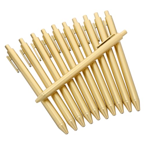 Angoily 30 Stück Teiliges Druckkugelschreiber Gold Kunststoff Kugelschreiber mit Schwarzer Tinte Komfortabler Schreibstift für Geschäft Werbegeschenk und Büro Eleganter von Angoily