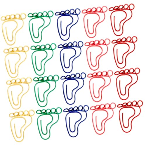 Angoily 30 Stück Teiliges Fußabdruck Büroklammer aus Metall Bunte Leichte Papierklammern für Dokumentenorganisation Lesezeichen und Partydekoration Geeignet für Schule Büro und Zuhause Angoily 30 Stück Teiliges Fußabdruck Büroklammer aus Metall Bunte Leichte Papierklammern für Dokumentenorganisation Lesezeichen und Partydekoration Geeignet für Schule Büro und Zuhause von Angoily
