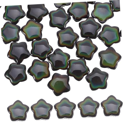 Angoily 30 Stück Teiliges Glas-sternperlen für Schmuckherstellung Temperaturempfindliche Farbwechselnde Fünf-punkte-perlen mit Großem Loch für Armbänder Halsketten Ohrringe und Angoily 30 Stück Teiliges Glas-sternperlen für Schmuckherstellung Temperaturempfindliche Farbwechselnde Fünf-punkte-perlen mit Großem Loch für Armbänder Halsketten Ohrringe und von Angoily