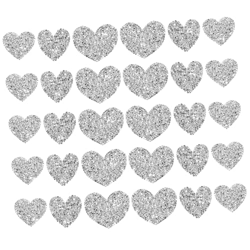 Angoily 30 Stück Teiliges Herz Strass Aufbügelflicken in Silber Selbstklebende Patches für Kleidung Taschen Hüte Jeans Vielseitige Glitzer Deko Angoily 30 Stück Teiliges Herz Strass Aufbügelflicken in Silber Selbstklebende Patches für Kleidung Taschen Hüte Jeans Vielseitige Glitzer Deko von Angoily