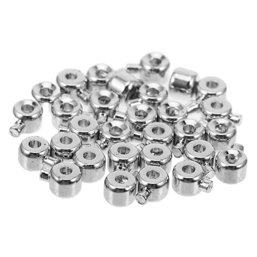 Angoily 30 Stück Teiliges Quetschperlen für Schmuckherstellung Platiniert Leicht und Kompakt Geeignet für DIY Armbänder und Halsketten Vielseitig Einsetzbar für Perlen und Bastelarbeiten von Angoily