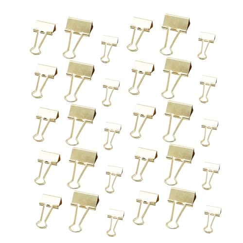 Angoily 30 Stück Teiliges Set Tragbare Multifunktionale Büroklammern Goldfarbene Binder Clips für Dokumente Rechnungen und Bürobedarf Organisieren und Sortieren Angoily 30 Stück Teiliges Set Tragbare Multifunktionale Büroklammern Goldfarbene Binder Clips für Dokumente Rechnungen und Bürobedarf Organisieren und Sortieren von Angoily
