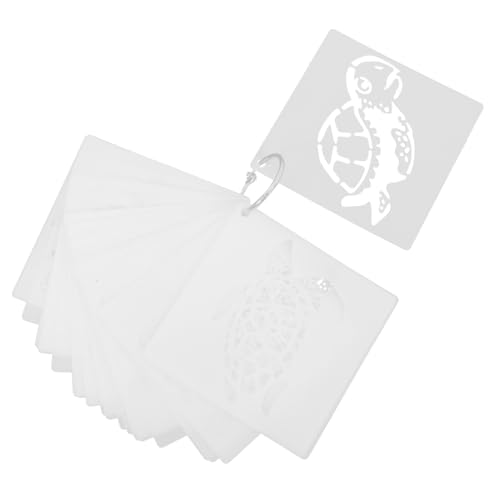 Angoily 30 Stück Turtle Hohlschablone Felsschablone Ozeanlebensschablonen Rock-vorlage Schablonen Für Meerestiere -malvorlage Sammelalbumschablonen Weiß Das Haustier von Angoily