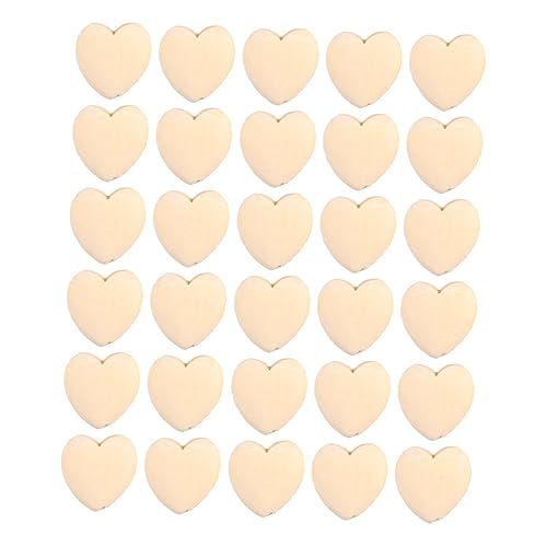 Angoily 30 Stück Unvollendete Herzförmige Holzscheiben für DIY Bastelprojekte Blanko Holzstücke zum Bemalen und Gestalten für Hochzeiten und Dekorationen von Angoily
