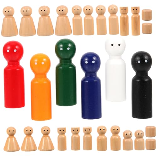 Angoily 30 Stück Unvollendete Holz Puppen für DIY Peg Dolls Hochwertigem Holz zum Malen und Dekorieren Kreative Spielzeuge für Unendlichen Spaß und Fantasie Angoily 30 Stück Unvollendete Holz Puppen für DIY Peg Dolls Hochwertigem Holz zum Malen und Dekorieren Kreative Spielzeuge für Unendlichen Spaß und Fantasie von Angoily