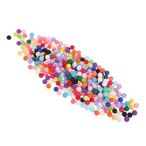 Angoily 300 Stück Acrylperlen Rund Mattiert in Sanften Farben Kleine Schmuckperlen für DIY Armbänder Handgefertigte Bunte Perlen für Handyketten Halsketten und Bastelzubehör von Angoily