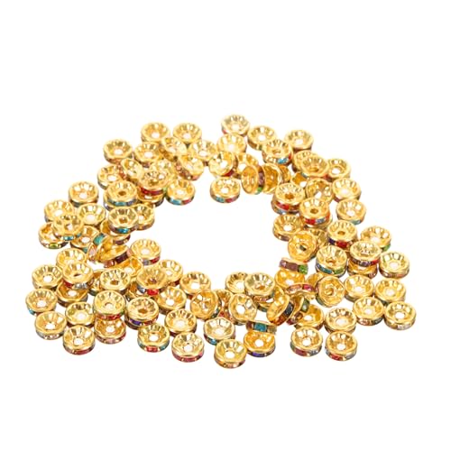 Angoily 300 Stück Goldfarbene Rund Kristall Strass Spacer Perlen Funkelnde Schmuckperlen für DIY Armbänder Halsketten Flache Lose Rondelle Perlen für Schmuckherstellung Angoily 300 Stück Goldfarbene Rund Kristall Strass Spacer Perlen Funkelnde Schmuckperlen für DIY Armbänder Halsketten Flache Lose Rondelle Perlen für Schmuckherstellung von Angoily