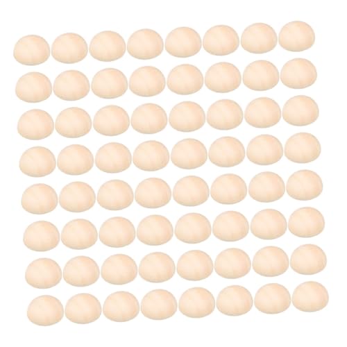 Angoily 300 Stück Halbe Holzperlen Unbehandelt Naturbelassene Runde Split Holzperlen für Diy Projekte Bastelbedarf Mini Halbkugeln für Kreative Bastelarbeiten von Angoily