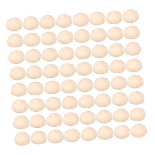 Angoily 300 Stück Halbkreis Holzperlen Unvollständig Halbkugel Bastelperlen für Diy Schmuck Heimdekoration und Kreative Projekte von Angoily