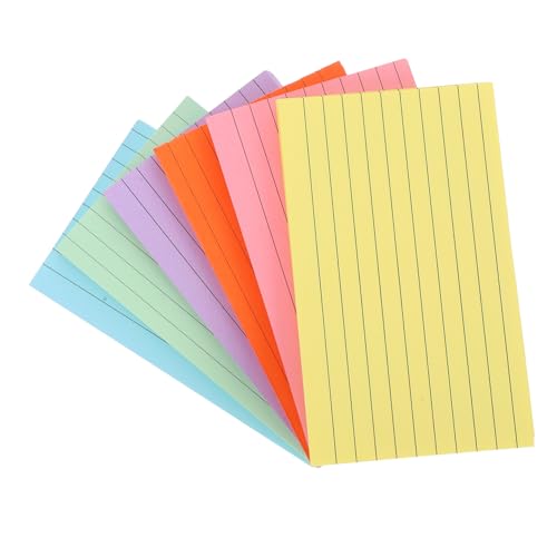 Angoily 300 Stück Notizbuch Linierte Notizkarten Tab-karteikarten Bunte Notizkarten Kleine Karteikarten Farbige Karteikarten Linierte Karteikarten Karteikartenhalter Papier von Angoily