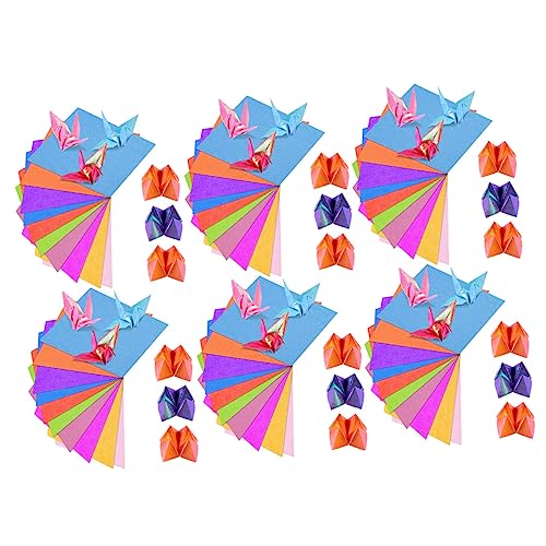 Angoily 300 Stück Perlenpapier Origami Handwerk falten Origamipapier für farbig Farbe Orgami-Papier quadratisches Faltpapier handgefertigtes Origami -Papier Papierfalt Bastelpapier von Angoily