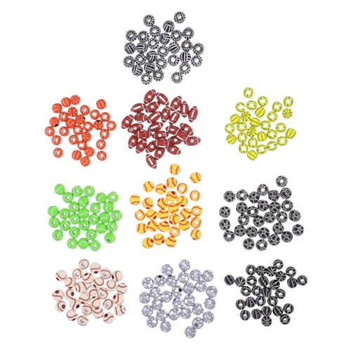 Angoily 300 Stück Sportperlen Acryl mit Baseball Basketball Rugby Volleyball Fußball Motiven Große Lochperlen für DIY Schmuck Armbänder Schlüsselanhänger Leicht für Gruppenaktivitäten Angoily 300 Stück Sportperlen Acryl mit Baseball Basketball Rugby Volleyball Fußball Motiven Große Lochperlen für DIY Schmuck Armbänder Schlüsselanhänger Leicht für Gruppenaktivitäten von Angoily