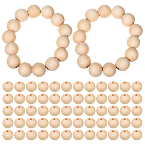 Angoily 300 Stück Unbehandelte Holzperlen Runde Naturholzperlen mit Loch zum Auffädeln für DIY Schmuck Bastelarbeiten und Dekorationen Angoily 300 Stück Unbehandelte Holzperlen Runde Naturholzperlen mit Loch zum Auffädeln für DIY Schmuck Bastelarbeiten und Dekorationen von Angoily