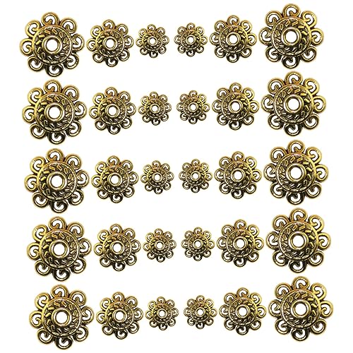 Angoily 300 Stück Vintage Perlenkappen Blume Abstandshalter Herstellung Reize Ende für hand schmuck armband zubehör basteln puppenzubehör Wulst Endkappen Perlen Endkappen Legierung Golden Angoily 300 Stück Vintage Perlenkappen Blume Abstandshalter Herstellung Reize Ende für hand schmuck armband zubehör basteln puppenzubehör Wulst Endkappen Perlen Endkappen Legierung Golden von Angoily