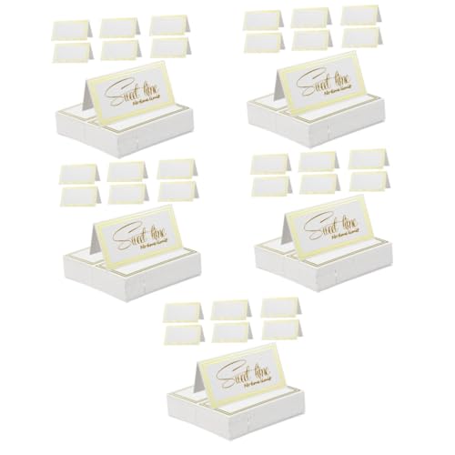 Angoily 300 Tischkarten mit Bronzierter Elegante Platzkarten aus Dickem Papier Schnelltrocknend und Beschreibbar für Hochzeiten Bankette Feiern und Festliche Tischdekoration von Angoily