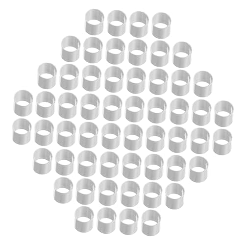 Angoily 3000 Stück Crimp Stopper Tuben Silber Kleine Rohrförmige Quetschperlen für Schmuckherstellung Packung Kupfer Crimping Spacer für DIY Halsketten Armbänder Ohrringe von Angoily