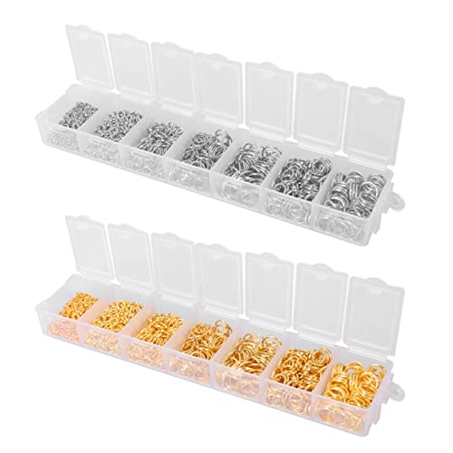Angoily 3000 Stück Schmuck Diy Biegeringe Set Silberne und Goldene Sprungringe für Armbänder Schlüsselanhänger und Weitere Bastelprojekte Angoily 3000 Stück Schmuck Diy Biegeringe Set Silberne und Goldene Sprungringe für Armbänder Schlüsselanhänger und Weitere Bastelprojekte von Angoily