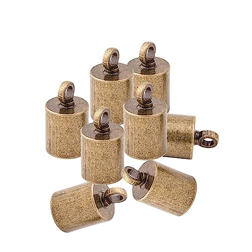 Angoily 300Stücke Messing Kappen Für Lederbänder Schmuckzubehör Für DIY Halsketten Und Armbänder Kompatibel Mit Satin Und Kunstleder Schnüren von Angoily