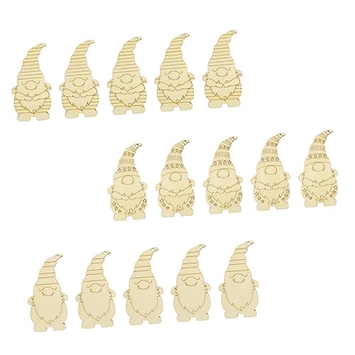 Angoily 30Stücke DIY Holzscheiben Gnome Weihnachtsdeko Unvollendete Holzornamente zum Basteln Vielseitige Deko für Weihnachten und Kreative Projekte von Angoily