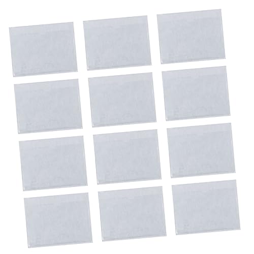 Angoily 30Stücke Selbstklebende Kunststoffkartenhalter für Etiketten Transparente Etikettenhüllen für Organisierte Beschriftungen und Sichere Aufbewahrung von Karten von Angoily