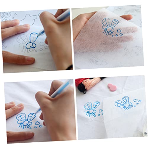 Angoily 32 Blatt Diy Stickerei Transferpapier Transparentes Langlebiges für Professionelles Zeichenpapier für Handarbeiten und Textildruck zum Übertragen von Mustern von Angoily