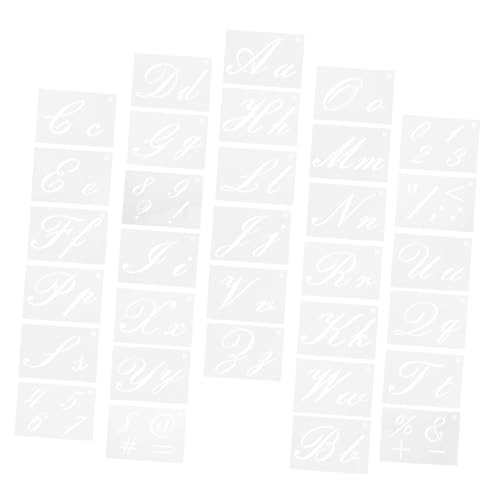 Angoily 32 Blatt Teiliges Wiederverwendbares Zeichenschablonen Buchstaben Zahlen und Symbolen Kindgerechte DIY Malvorlagen für Scrapbooking Stoffmalerei Wanddekoration und Bastelprojekte von Angoily
