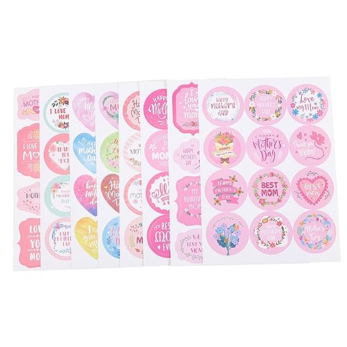 Angoily 32 Stück Geschenkkennzeichnung Etiketten Verpackung Für Mutter Druckbar Gruß Schüttgut Mütter Name Süß Hallo Glücklich Aus Kleberaufkleber Rosa Kupferplattenaufkleber von Angoily