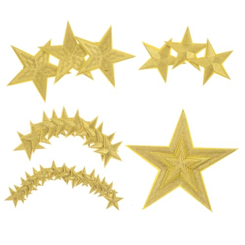 Angoily 32 Stück Teiliges Stern Aufnäher zum Aufbügeln Bestickte Applikationen mit Fünfzackigem Stern Stoffreparatur patches für Kleidung Jeans Jacken Hüte Vielseitige Dekoration Angoily 32 Stück Teiliges Stern Aufnäher zum Aufbügeln Bestickte Applikationen mit Fünfzackigem Stern Stoffreparatur patches für Kleidung Jeans Jacken Hüte Vielseitige Dekoration von Angoily