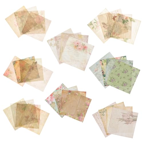 Angoily 32 Stück Teiliges Vintage Scrapbooking Dekoratives Bastelpapier mit Botanischen Mustern für Diy Projekte Journaling und Bastelideen Vielseitig Einsetzbar für Scrapbooking und von Angoily