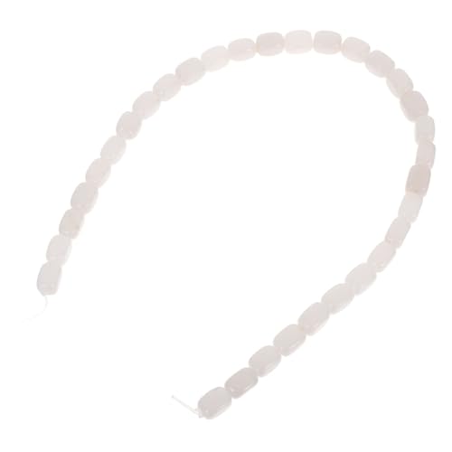 Angoily 33 Stück Natürliche Weiße Edelsteinperlen mit Geraden Löchern Strang ca Unregelmäßige Rechteckige Naturstein-perlen für DIY Schmuckherstellung Armbänder und Halsketten von Angoily