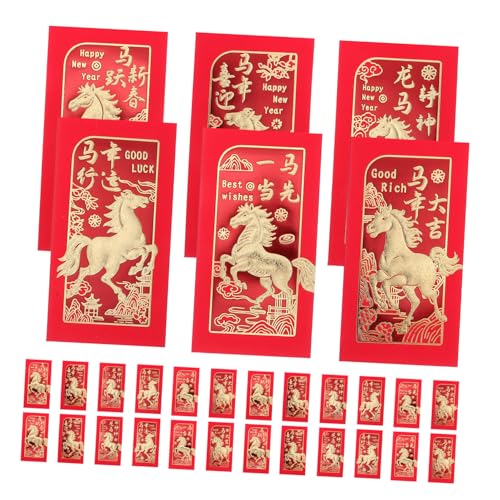 Angoily 36 Stück Roter Umschlag Des Neuen Jahres Chinesisches Neujahr Rotes Umschläge Chinesische Geldtasche Chinesisches Hong-bao Neujahr Hongbao Rote Geldumschläge Für Bargeld Papier Angoily 36 Stück Roter Umschlag Des Neuen Jahres Chinesisches Neujahr Rotes Umschläge Chinesische Geldtasche Chinesisches Hong-bao Neujahr Hongbao Rote Geldumschläge Für Bargeld Papier von Angoily