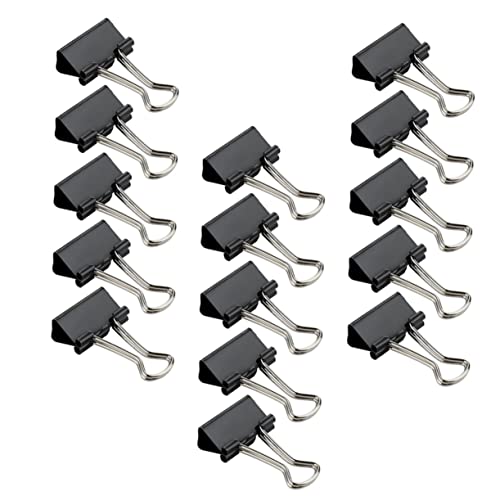 Angoily 36 Stück Teiliges Dovetail Clips Metall Büroklammern für Dokumentenorganisation Schwarze Long Tail Clips für Lehrer Schüler und Bürobedarf Robuste Klammern für Rechnungen und von Angoily