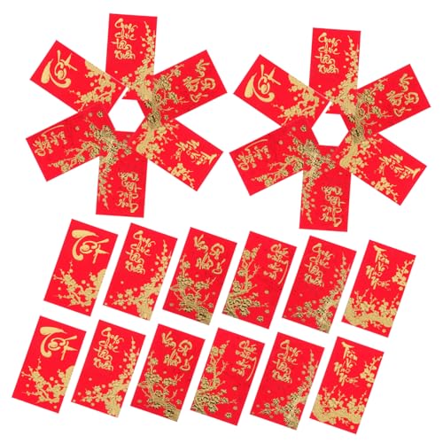 Angoily 36 Stück Teiliges Rote Vietnamesische Neujahrsumschläge Lunar Year Glücksumschläge Traditionelle und Moderne Motive Für Frühlingsfest Hochzeit Feierlichkeiten von Angoily