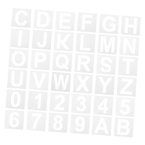 Angoily 36 Stück Teiliges Set Diy Alphabet Schablonen für Wiederverwendbare Malschablonen für Buchstaben und Zahlen für Handwerk und Kreative Projekte von Angoily