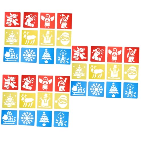 Angoily 36 Stück Teiliges Weihnachts Schablonen Kreative Hohle Zeichenschablonen für Fenster Scrapbooking Diy Basteln Wiederverwendbar Einfache Festliche Malvorlagen für Angoily 36 Stück Teiliges Weihnachts Schablonen Kreative Hohle Zeichenschablonen für Fenster Scrapbooking Diy Basteln Wiederverwendbar Einfache Festliche Malvorlagen für von Angoily