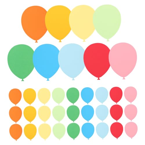 Angoily 36 Stück Teiliges handgeschnittene Ballon-Papierwanddekorationen für Klassenzimmer-Pinnwandkunst, wiederverwendbar, vielseitig für Party, Geburtstag, Feier, Bastelprojekte von Angoily