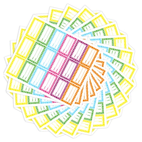 Angoily 360 Stück Etikettenaufkleber Aufkleber Für Gewürzetiketten Lebensmitteletiketten, Aufkleber, Gefrierschrank Aufkleber Für Lebensmitteletiketten Essen Synthetisches Papier Colorful Angoily 360 Stück Etikettenaufkleber Aufkleber Für Gewürzetiketten Lebensmitteletiketten, Aufkleber, Gefrierschrank Aufkleber Für Lebensmitteletiketten Essen Synthetisches Papier Colorful von Angoily