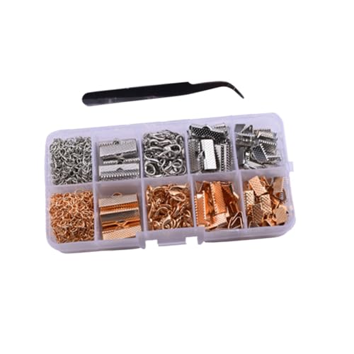 Angoily 371Stücke DIY Schmuckherstellungsset Teiliges Mit Goldenen Halskettenschnallen Und Zubehör Für Schmuckgestaltung Für Schmuckliebhaber Angoily 371Stücke DIY Schmuckherstellungsset Teiliges Mit Goldenen Halskettenschnallen Und Zubehör Für Schmuckgestaltung Für Schmuckliebhaber von Angoily