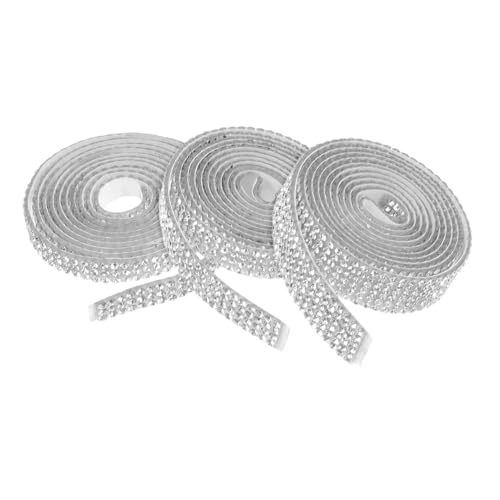 Angoily 3Rollen Glitzerband für DIY Dekoration Vielseitig Einsetzbar Kleidung Schuhen Taschen Einfaches Anbringen Starke Haftung Gestaltung von Angoily