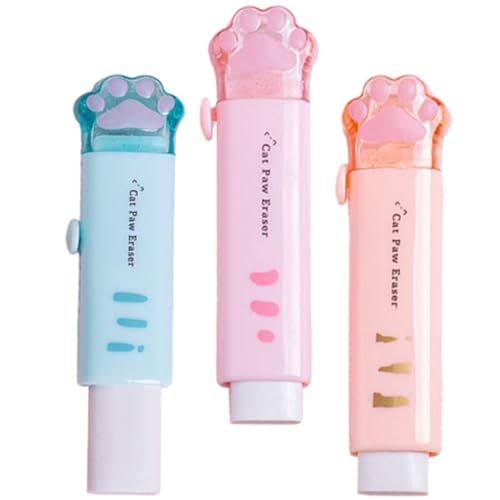 Angoily 3Stücke Kawaii Katzenpfoten Radiergummis Ausziehbare Radiergummis Bunten Für Schule Und Büro Lustige Schreibwaren Für Katzenliebhaber Angoily 3Stücke Kawaii Katzenpfoten Radiergummis Ausziehbare Radiergummis Bunten Für Schule Und Büro Lustige Schreibwaren Für Katzenliebhaber von Angoily