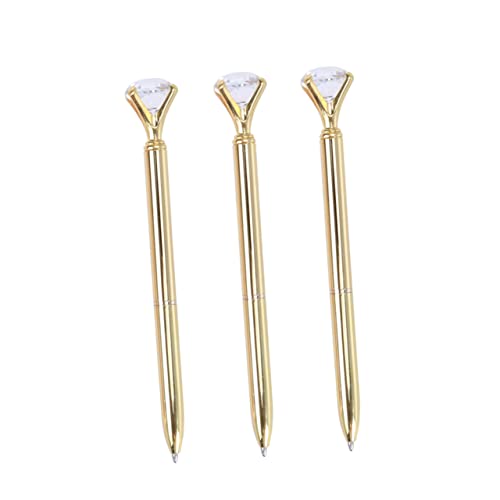 Angoily 3Stücke Kugelschreiber mit Großem Diamant und Goldenem Metall Elegante Schreibgeräte für Schule und Bürobedarf für Frauen und Besondere Anlässe Angoily 3Stücke Kugelschreiber mit Großem Diamant und Goldenem Metall Elegante Schreibgeräte für Schule und Bürobedarf für Frauen und Besondere Anlässe von Angoily