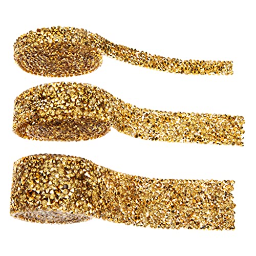 Angoily 3Stücke Teiliges Strassband Selbstklebendes Diamantband Für DIY Kunsthandwerk Hochzeitsdekoration Funkelnde Glitzerbänder Für Projekte von Angoily