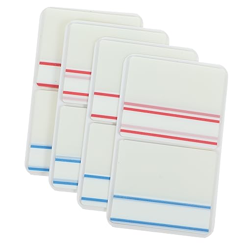Angoily 4 Blätter Lesezeichenaufkleber Buch-Klebestreifen Pads klebrige Indexmarkierungen Farbe die Büroaufkleber Buchmarkierungen Farbige Etiketten Aufkleber Notizblock-Tabs das Haustier von Angoily