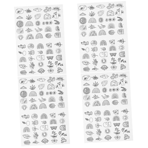 Angoily 4 Blätter Wasserlösliches Stickvlies Selbstklebendes Stickpapier für Handnähen und Diy Projekte für Stoffe Einfach Abreißbar Passend für Verschiedene Rahmengrößen Sorgt für Stabile von Angoily