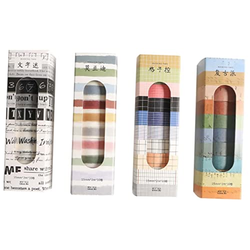 Angoily 4 Boxen Dekoratives Washi Tape Boxen Klebeband für Diy Scrapbooking und Tagebuchgestaltung für Partys und Geschenkgestaltung von Angoily
