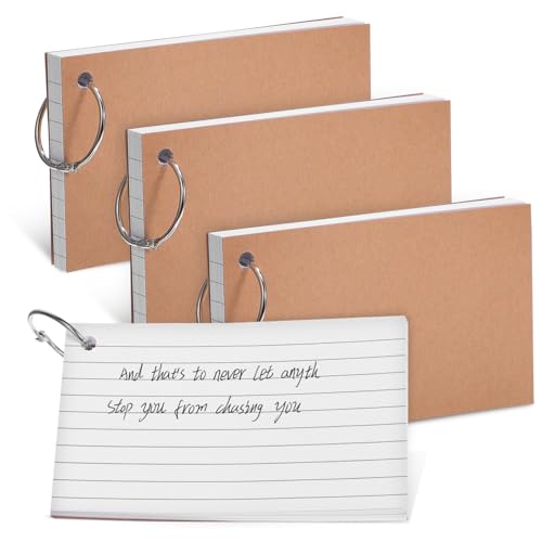 Angoily 4 Karteikarten mit Ring Beidseitig Liniertes Robuste Lernkarten für Notizen und Vokabeln und Vielseitig für Schule und Büro Weiß Linierte Flashcards Angoily 4 Karteikarten mit Ring Beidseitig Liniertes Robuste Lernkarten für Notizen und Vokabeln und Vielseitig für Schule und Büro Weiß Linierte Flashcards von Angoily