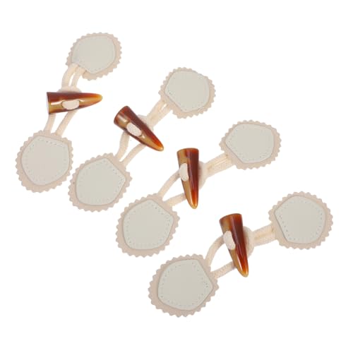 Angoily 4 Paare DIY Horn Knebelknöpfe aus Resin Strapazierfähige Mantelknöpfe zum Annähen Vielseitige Verschlüsse für Lederbänder für DIY Kleidung Taschen und Accessoires Angoily 4 Paare DIY Horn Knebelknöpfe aus Resin Strapazierfähige Mantelknöpfe zum Annähen Vielseitige Verschlüsse für Lederbänder für DIY Kleidung Taschen und Accessoires von Angoily
